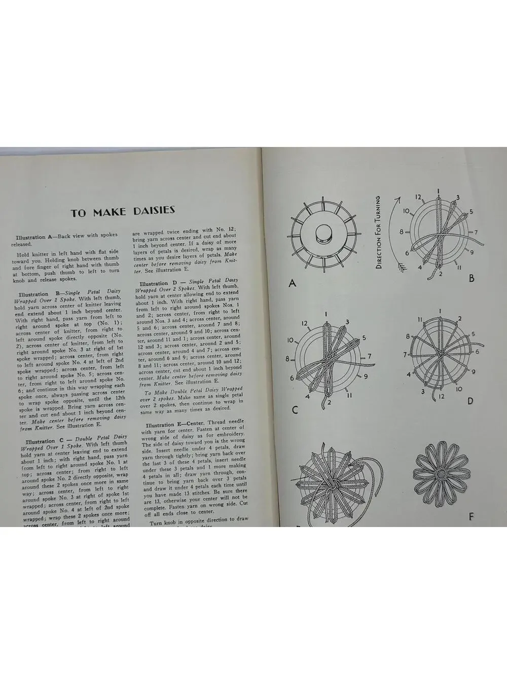 Vintage 1930s Knitting Pattern Booklet, Bucilla Daisy Knitter Creations
